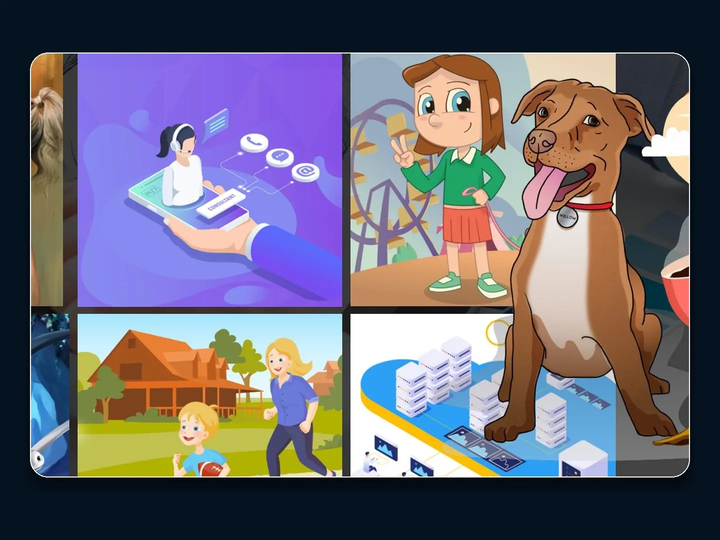 Illustration portfolio page