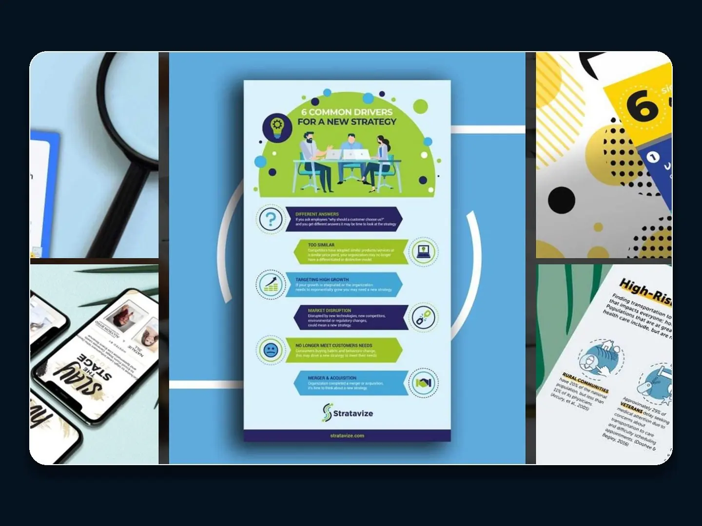 Marketing collateral portfolio page