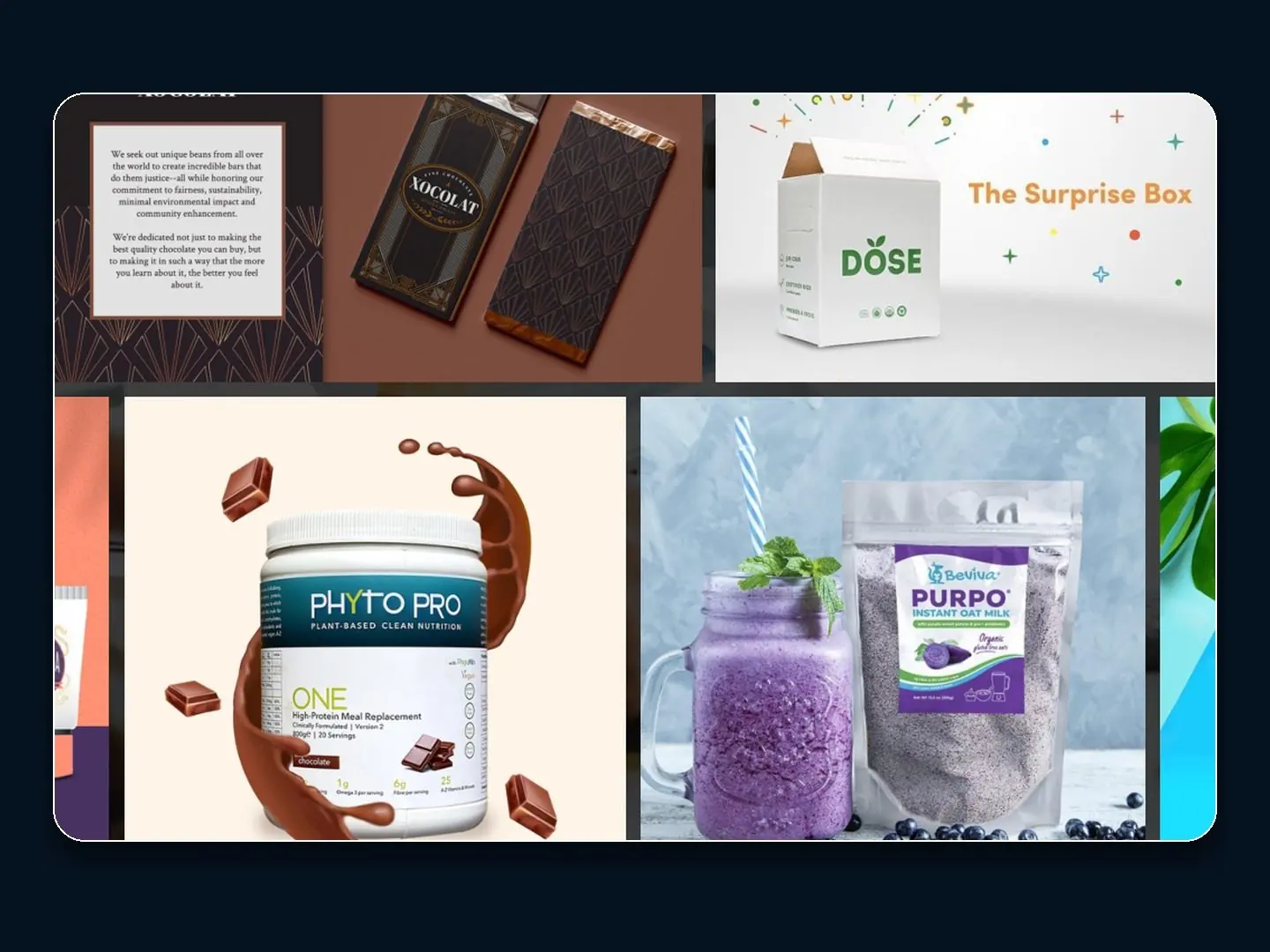 Packaging portfolio page